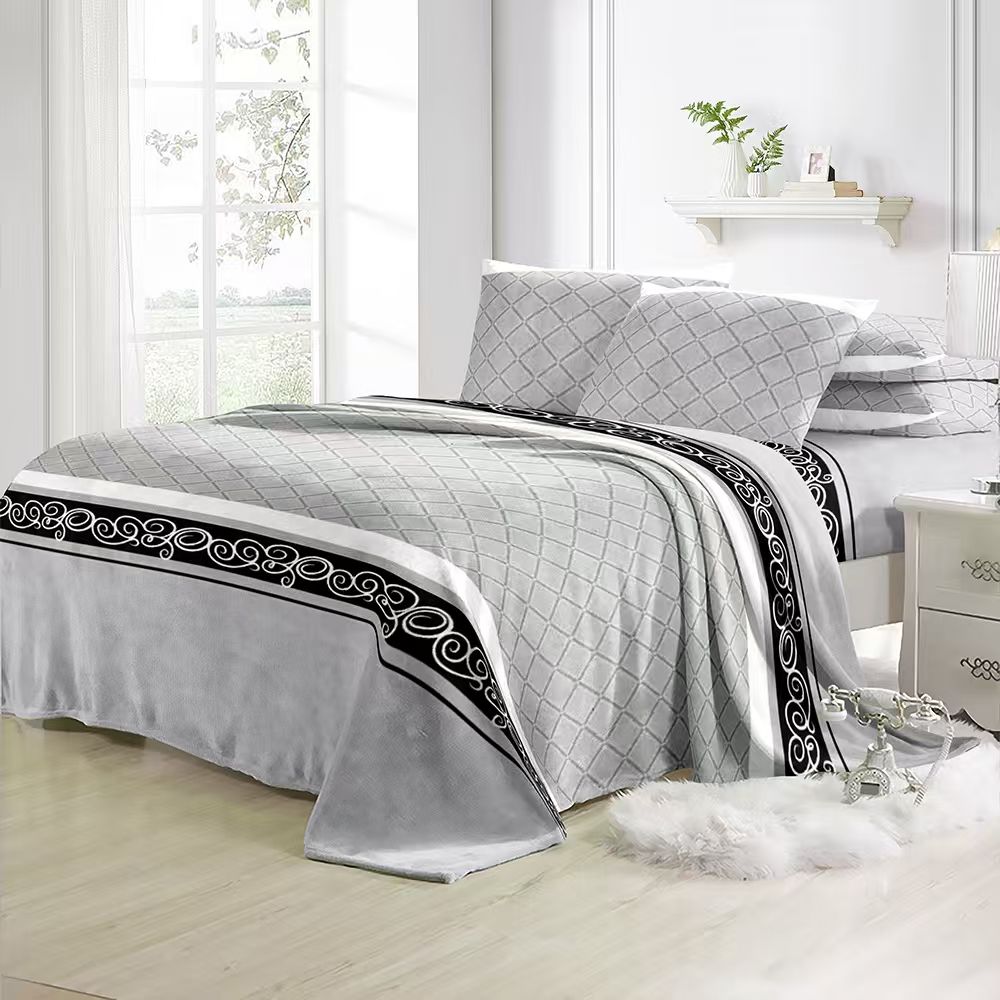 Cobijas Majestic Imperial Piel de Durazno lineas negro