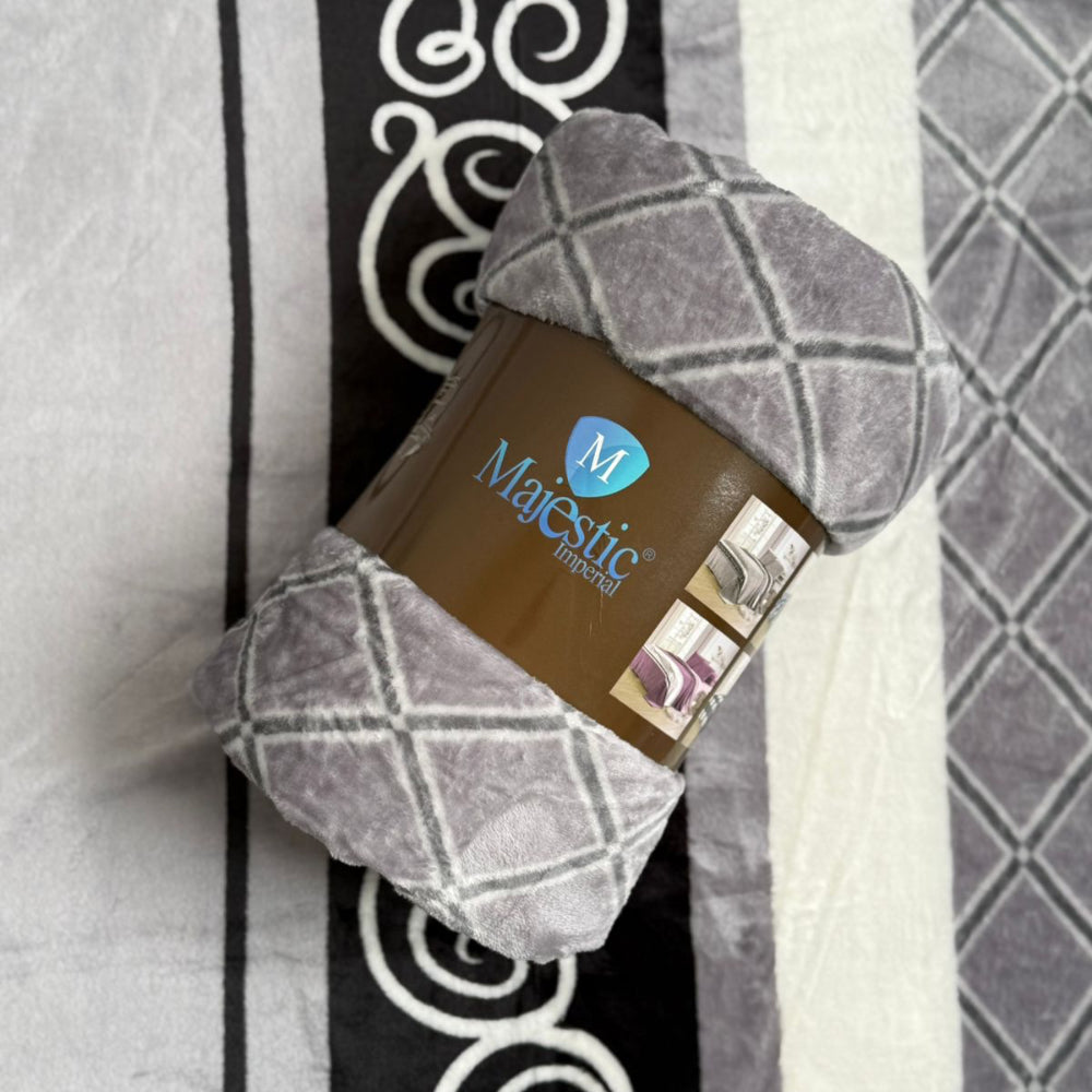 Cobijas Majestic Imperial Piel de Durazno lineas negro