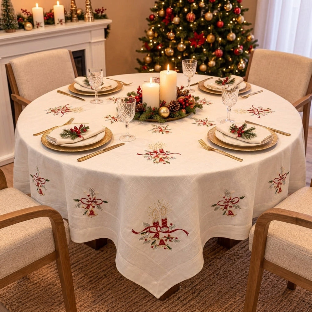 Mantel Navideño Redondo