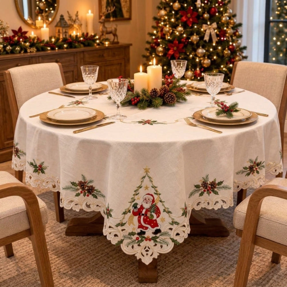 Mantel Navideño Redondo