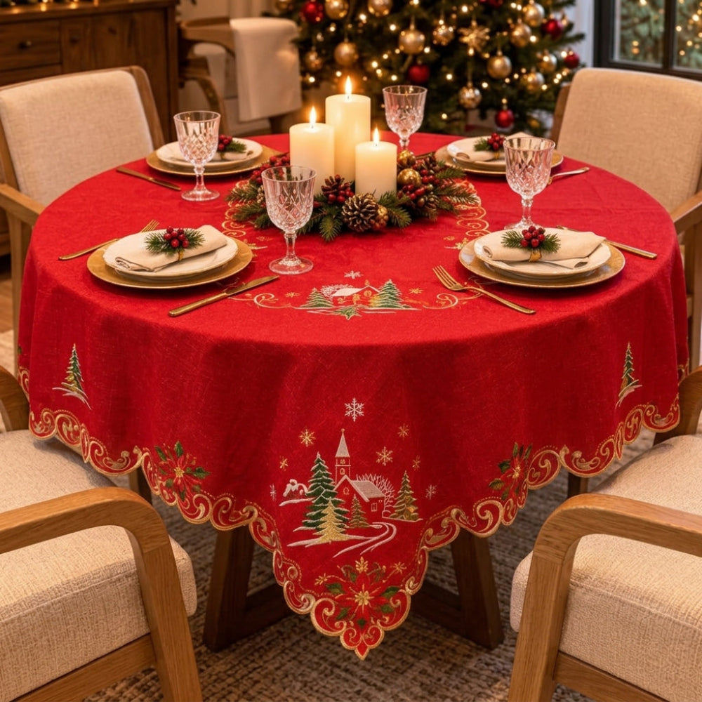Mantel Navideño Redondo