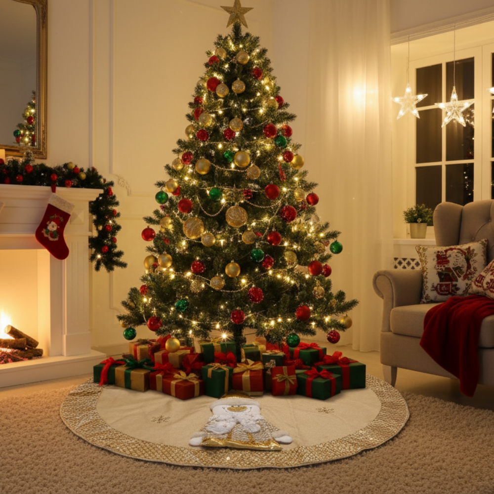 Pie de Árbol Navideño