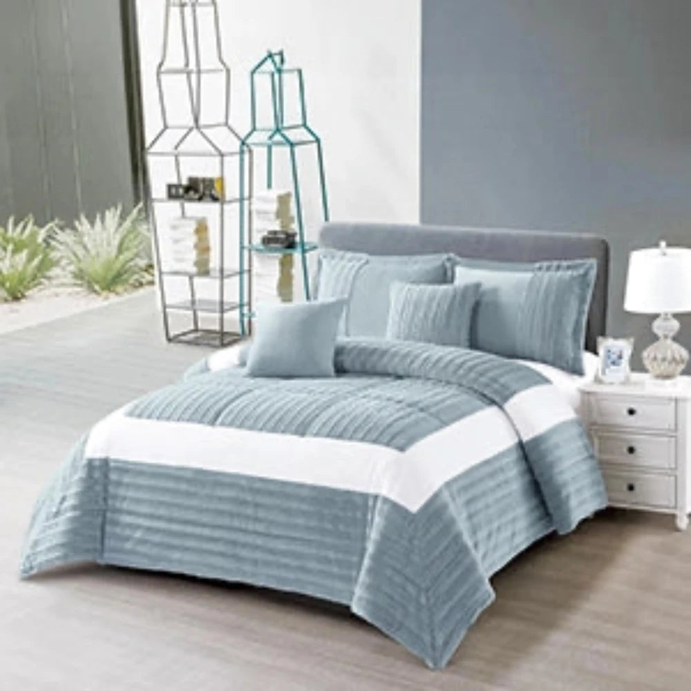 Sobrecama Cisne Blanco - Azul/blanco