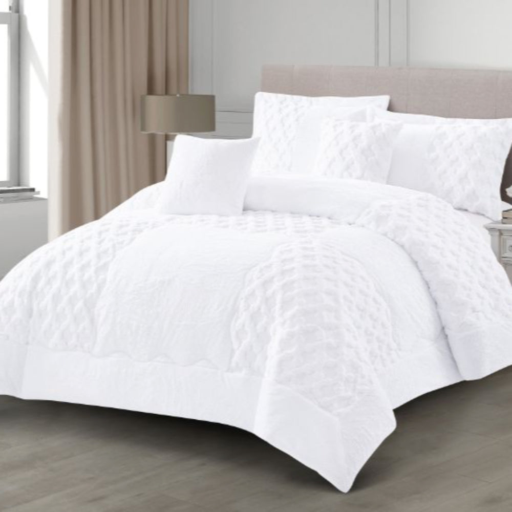 Sobrecama Cisne Blanco - Rombos Blancos