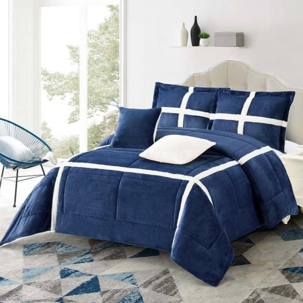 Sobrecama Cisne Blanco - Azul Ovejero