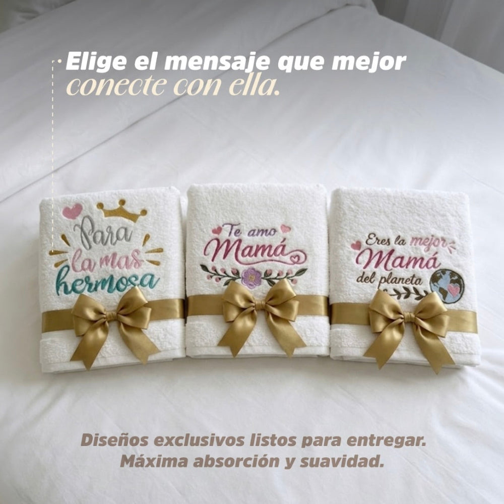 Set de Toallas Bordadas Manos y Cuerpo