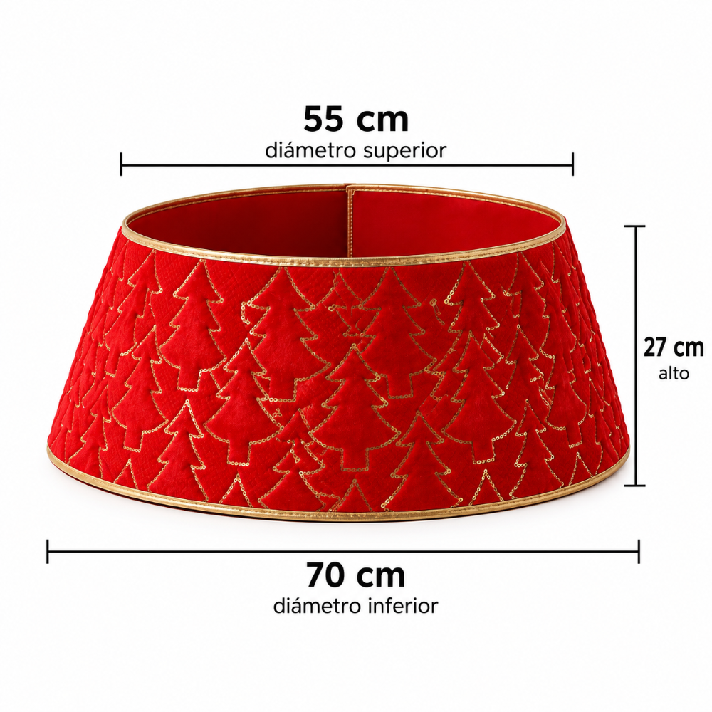 Pie de Árbol Navideño Cono