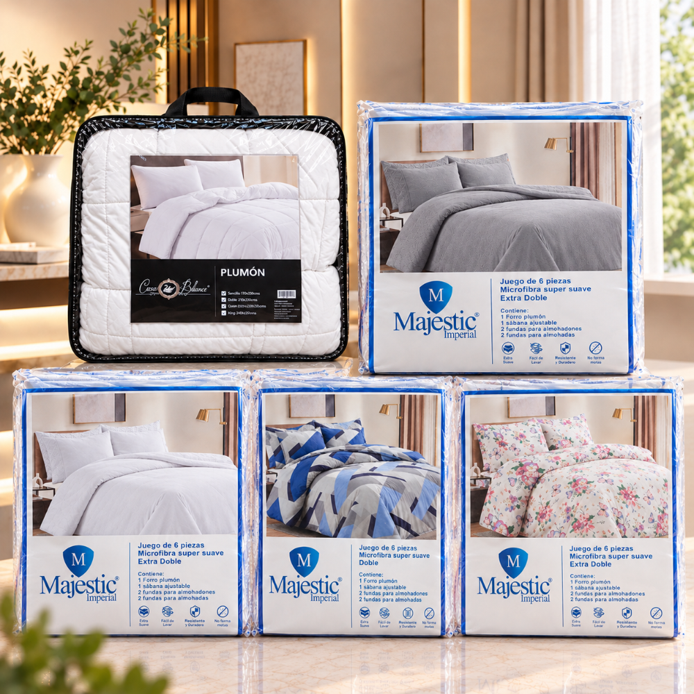 Combo Duvet Majestic Imperial + Plumón Cisne Blanco