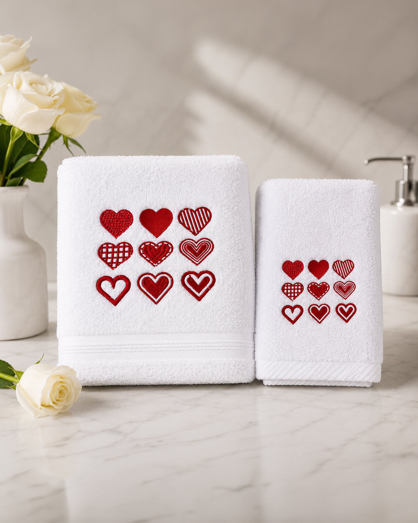 Set de Toallas bordadas Amor y Amistad