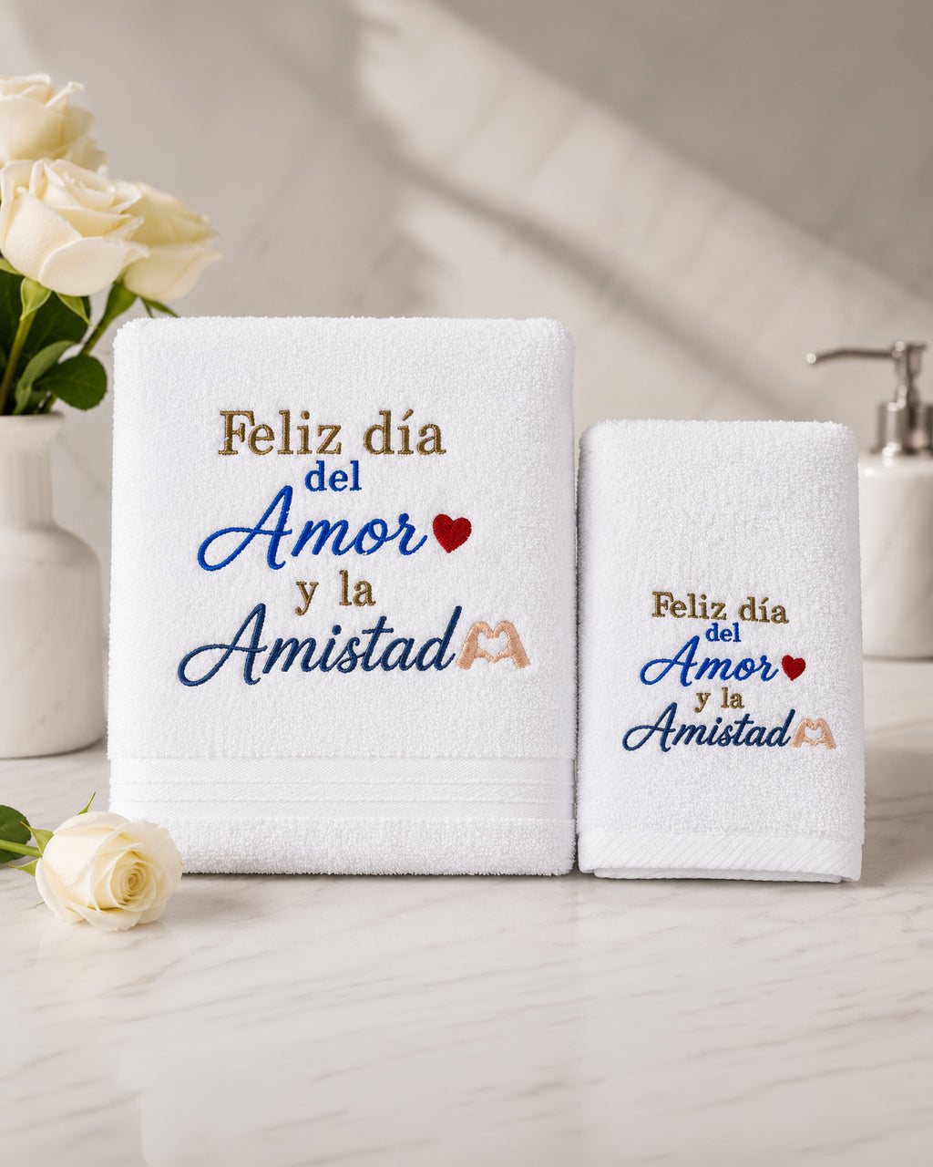 Set de Toallas bordadas Amor y Amistad