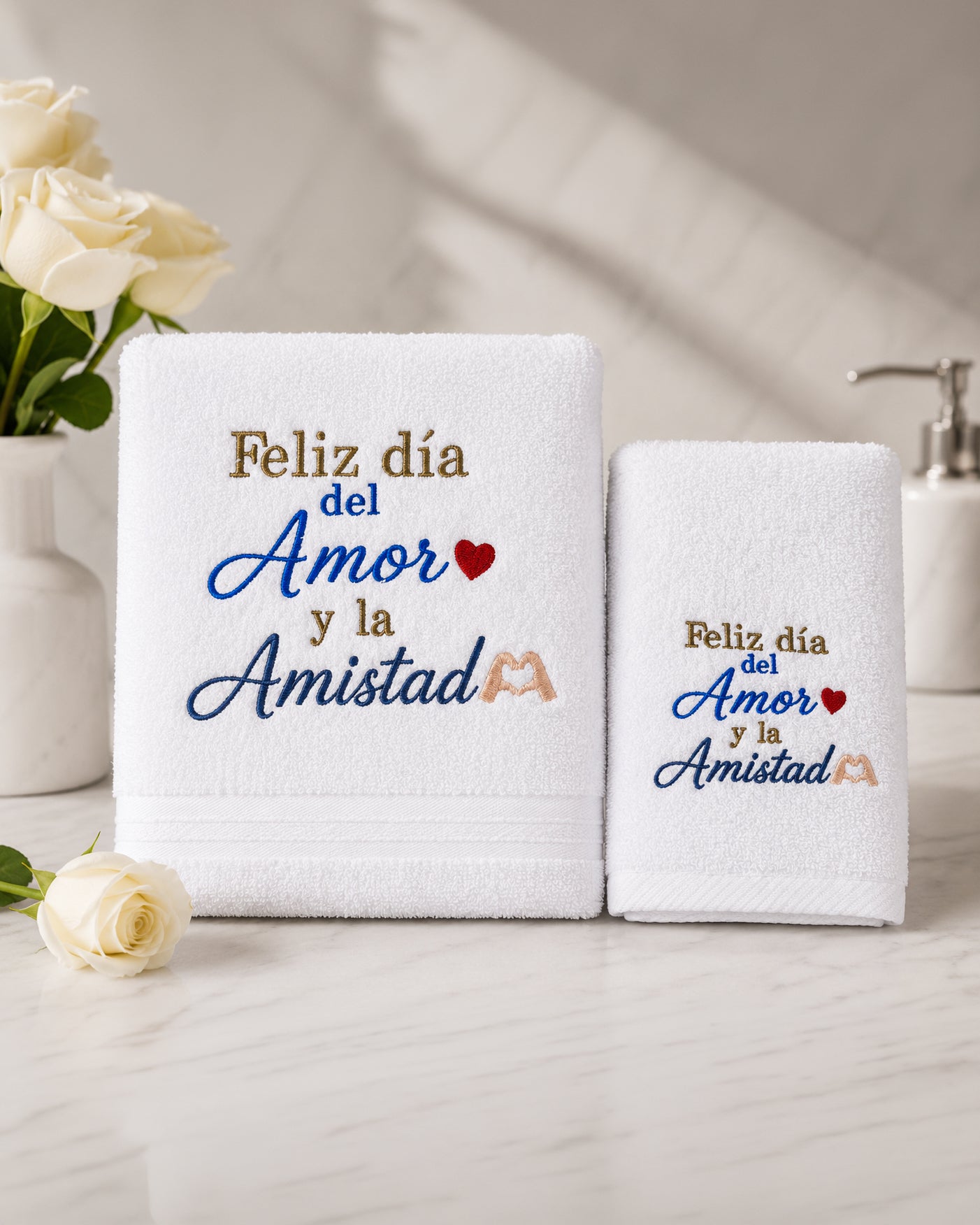 Set de Toallas bordadas Amor y Amistad